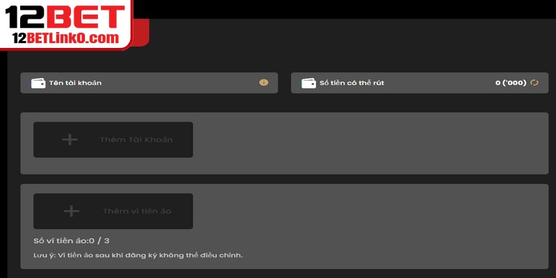 Người chơi truy cập trang chủ rồi nhập thông tin để đăng nhập rút tiền 12BET
